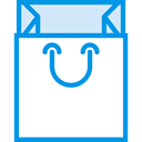 paper, shopping, Bag, Shop, Container, shopping bag, paper bag, Commerce And Shopping DodgerBlue icon