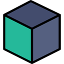 3d, interface, shapes, cube, Squares, Geometrical, Shapes And Symbols LightSeaGreen icon