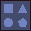 square, Circle, shapes, Pentagon, triangle, Shapes And Symbols DarkSlateBlue icon