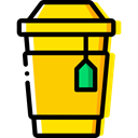 Coffee, food, mug, hot drink, Tea Cup, Food And Restaurant Gold icon