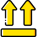 Arrows, Up, Orientation, side, signs, Side Up, Shipping And Delivery Gold icon