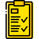 Clipboard, list, Tasks, checking, Verification, Tools And Utensils, Shipping And Delivery Gold icon