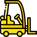 Fork, transportation, truck, transport, vehicle, lift, Forklift, Industrial, Shipping And Delivery Black icon