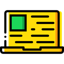 Business And Finance, Computer, technology, electronic, computing, Laptop Gold icon