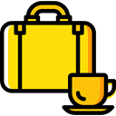 Business, Briefcase, Bag, suitcase, portfolio, Business And Finance Gold icon