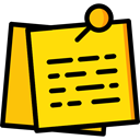 Note, Notes, Notebook, notepad, interface, writing, Tools And Utensils, Writing Tool, Business And Finance Gold icon
