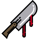 Knife, Blade, weapon, halloween Black icon