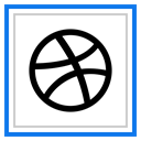 media, Logo, Social, dribbble DodgerBlue icon