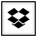 media, dropbox, Logo, Social Black icon