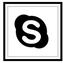 Logo, Skype, Social, media Black icon