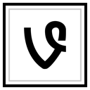 media, Logo, Social, Vine Black icon