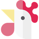 Animal, head, chicken, Animals, Farm WhiteSmoke icon