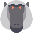 Animal, zoo, Animals, Baboon, mammal, wild, wildlife LightGray icon