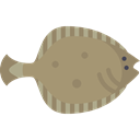 Animal, fish, Animals, Aquarium, wild, wildlife, Aquatic, Flounder RosyBrown icon