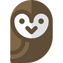 bird, hunter, owl, Animals DarkOliveGreen icon
