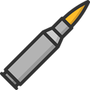 miscellaneous, bullet, Ammo, weapons, Munition Black icon