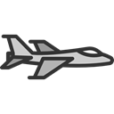 miscellaneous, Plane, war, fighter, Aeroplane, airplane, Military, Aircraft, weapons Black icon