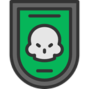 war, Military, miscellaneous, Badge, skull DarkSlateGray icon