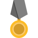 miscellaneous, award, medal, Badge, Emblem, reward, insignia, Sports And Competition Black icon