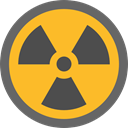 Energy, Alert, power, nuclear, industry, Radioactive, radiation, signs, Signaling Goldenrod icon