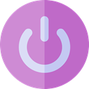 Energy, Multimedia, power, ui, technology, power button, power on, Multimedia Option, Start Button Plum icon