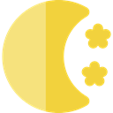night, nature, Half Moon, Moon Phase, miscellaneous, Moon SandyBrown icon