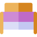 furniture, Bed, bedroom, Comfortable, Furniture And Household SandyBrown icon