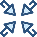 Orientation, interface, Direction, ui, minimize, Multimedia Option, Arrows DarkSlateBlue icon