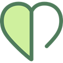 interface, Like, shapes, Peace, lover, loving, Shapes And Symbols, Heart PaleGoldenrod icon