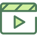movie, Multimedia, interface, ui, Play button, video player, Multimedia Option DimGray icon