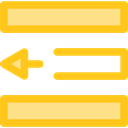 Text, interface, Alignment, ui, option, lines, symbol, signs, Left Alignment Gold icon