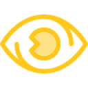 Eye, visible, ui, Visibility, view, medical, interface Black icon