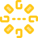 ui, Circles, rotate, refresh, loading, shapes, Reload Gold icon