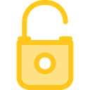 secure, security, Unlock, padlock, Unlocked, Tools And Utensils, Lock Gold icon