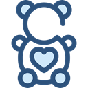 Animal, bear, Animals, Fluffy, Kid And Baby, children, teddy bear, childhood, puppet DarkSlateBlue icon