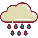 raining, Storm, sky, rainy, meteorology, weather, Rain PaleGoldenrod icon
