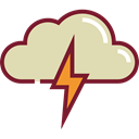 weather, Rain, nature, Storm, thunder, sky, meteorology PaleGoldenrod icon