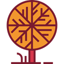 Tree, fall, nature, season, autumn Brown icon