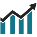 business growth, graph, Bar chart, business graph Black icon