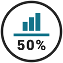 business graph, business growth, graph, Bar chart, fifty Black icon