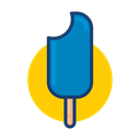 Ice cream, popsicle, Colorful, dessert food Black icon