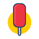 Ice cream, popsicle, Colorful, dessert food Black icon