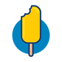 dessert food, Ice cream, popsicle, Colorful Black icon