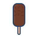 Ice cream, popsicle, Colorful, dessert food Black icon