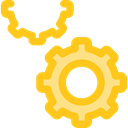 ui, cogwheel, Tools And Utensils, Gear, settings, configuration Gold icon