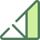 triangle, ui, Levels, Multimedia Option DimGray icon