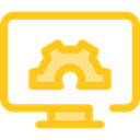 settings, configuration, cogwheel, Tools And Utensils, Gear, Computer Gold icon