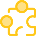 piece, Seo And Web, Game, shapes, Puzzle, Toy Gold icon