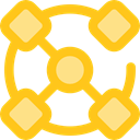 Connection, networking, Organization, Seo And Web Gold icon