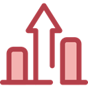 statistics, growth, Benefits, Seo And Web, graphics, Arrow, Business, Stats, Diagram Sienna icon